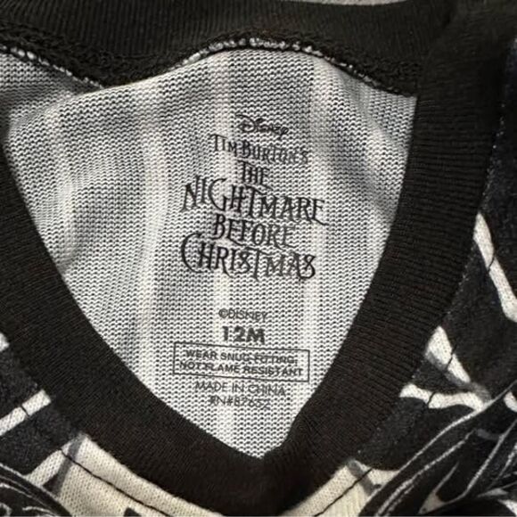 NEW Disney 2pc Baby Jack Skellington Nightmare Before Christmas Pajamas - Picture 5 of 7